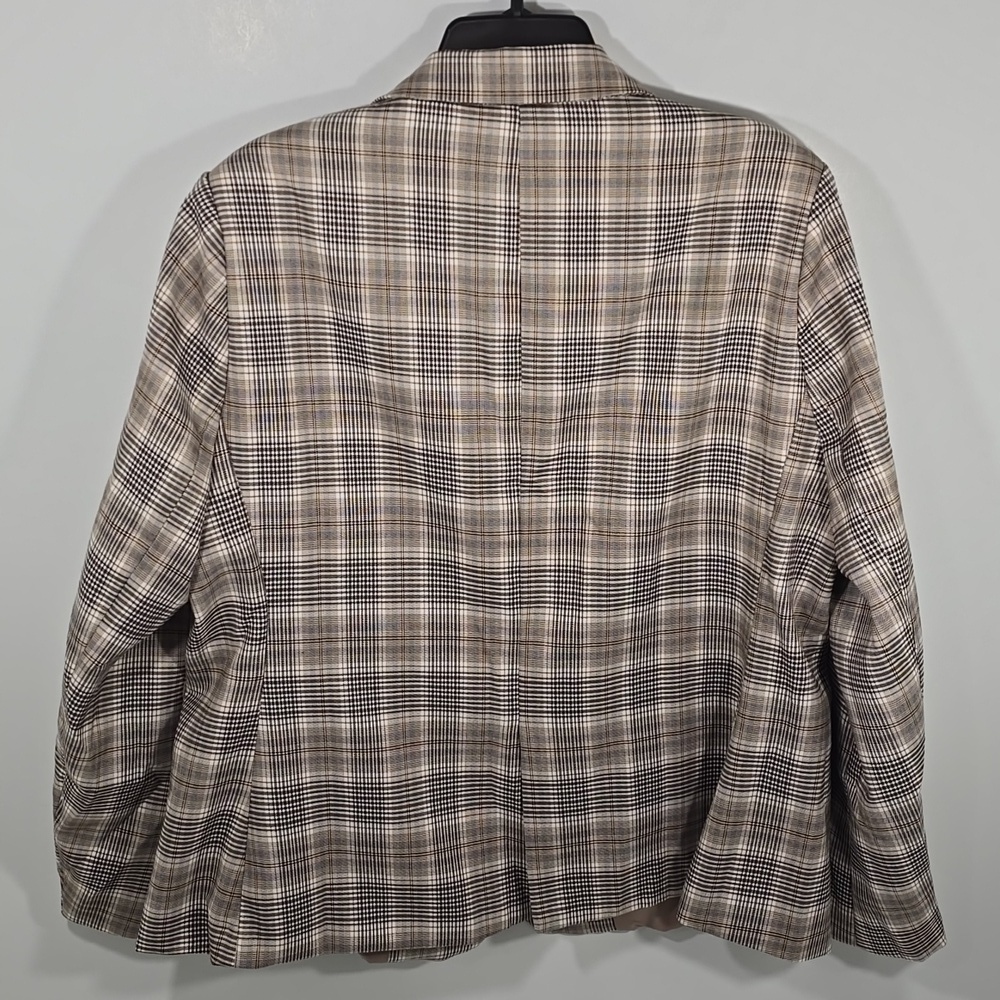 New Unbranded Brown Plaid Blazer Jacket - Size XXL - Picture 5 of 17